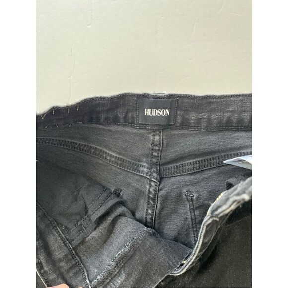 Hudson Noa High Rise Straight Crop Jean Black Denim Size 25 Waist 28" inseam - Picture 4 of 11